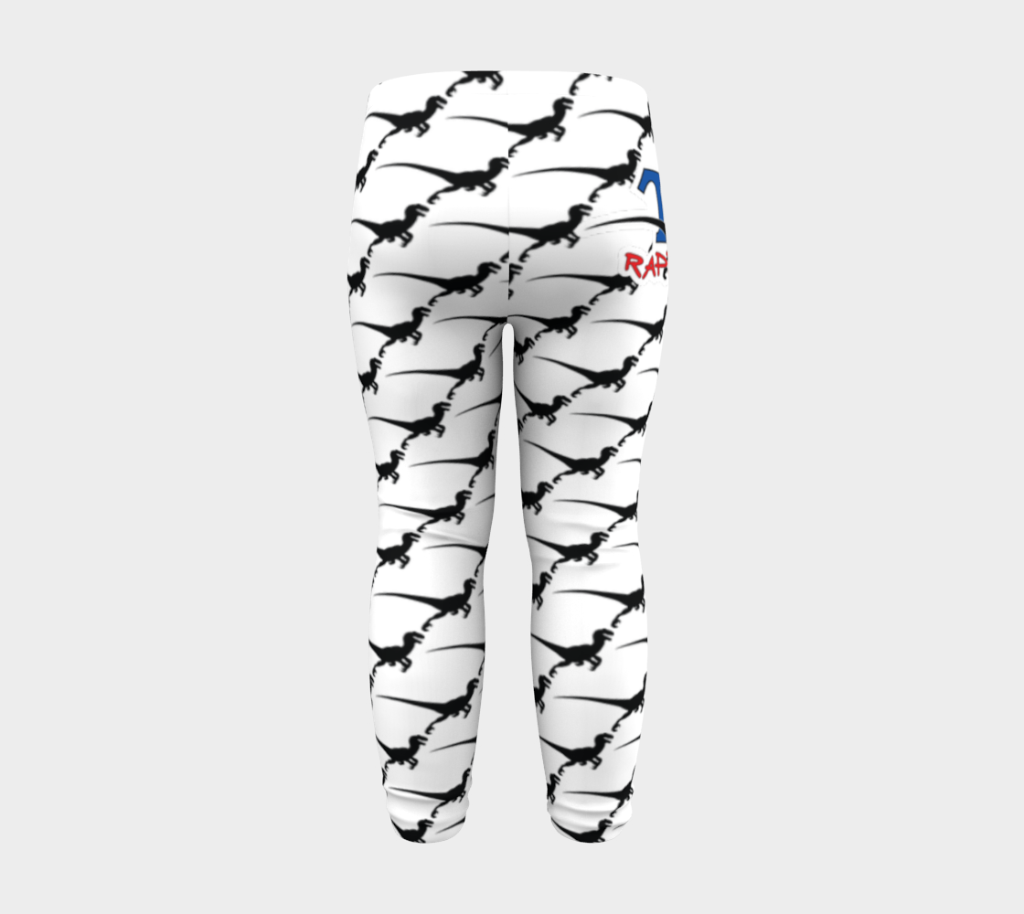 TR Raptors Patterned Baby Leggings - White
