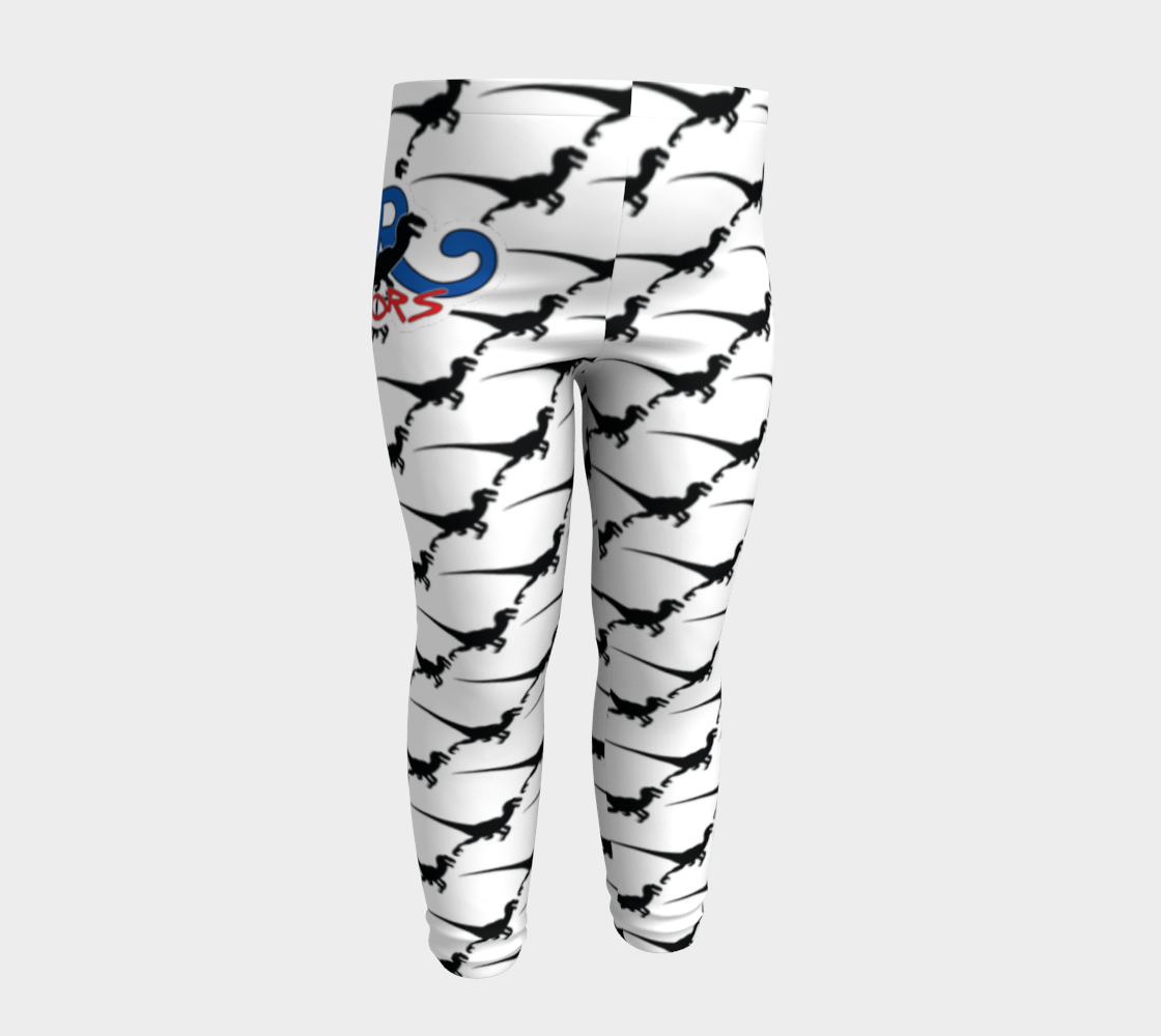 TR Raptors Patterned Baby Leggings - White