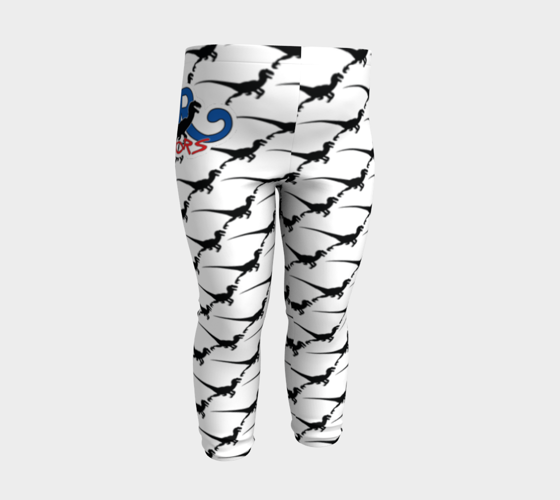 TR Raptors Patterned Baby Leggings - White
