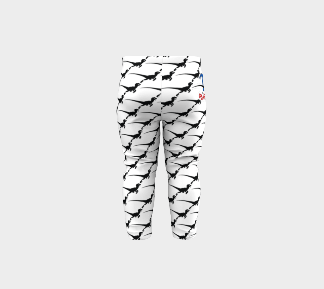 TR Raptors Patterned Baby Leggings - White