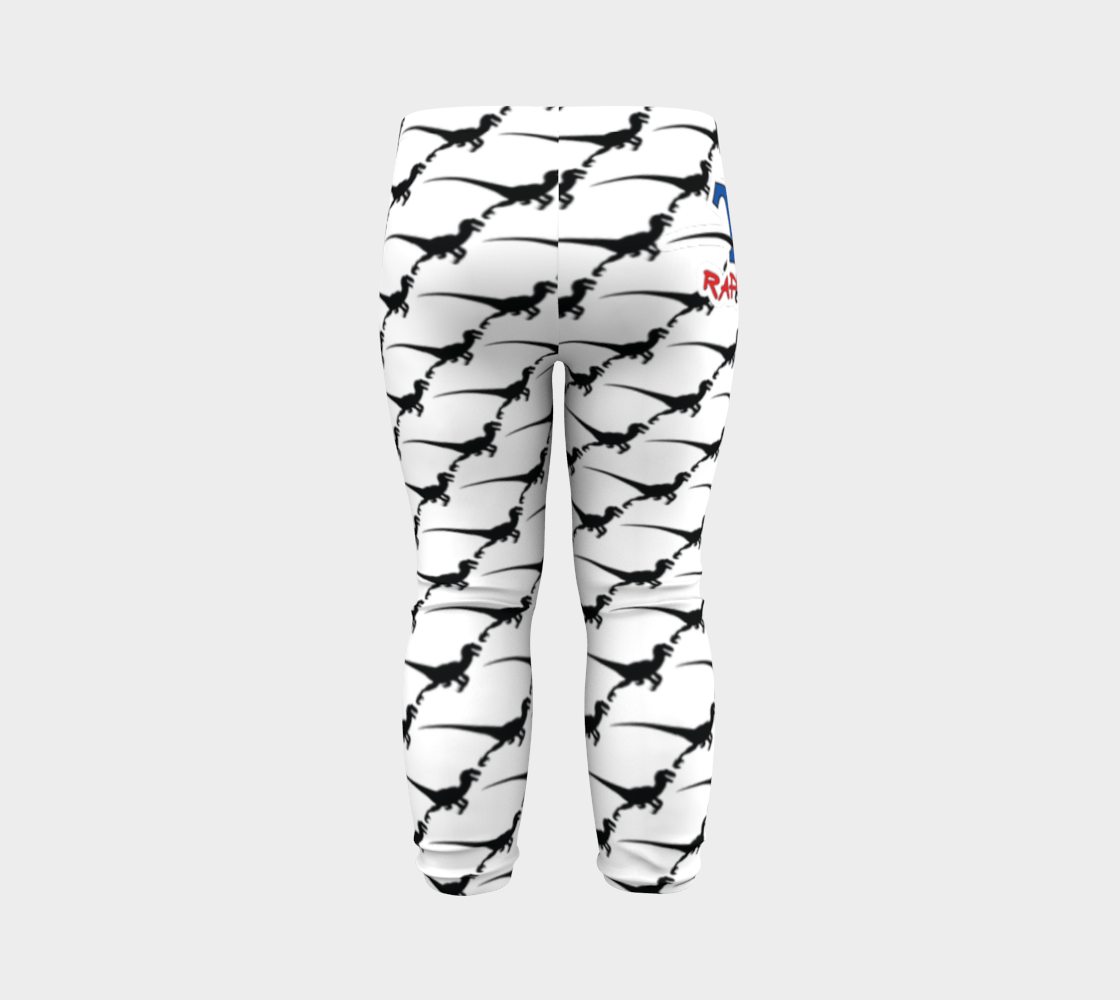 TR Raptors Patterned Baby Leggings - White