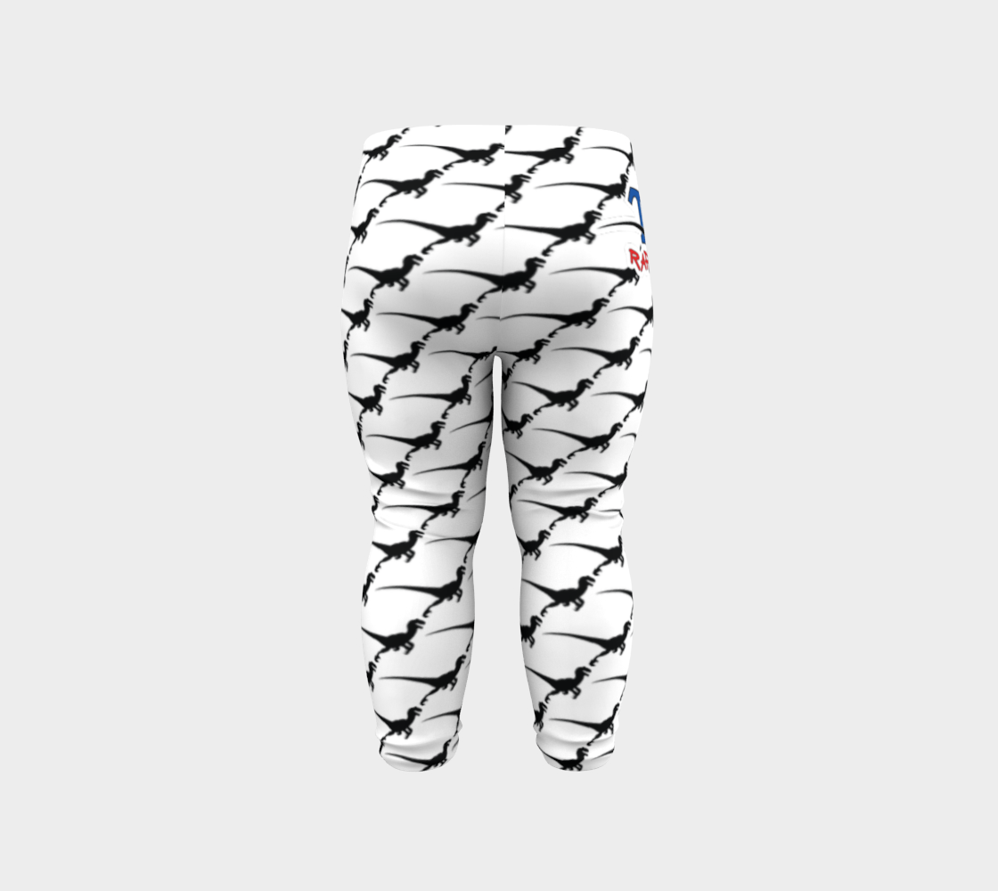 TR Raptors Patterned Baby Leggings - White