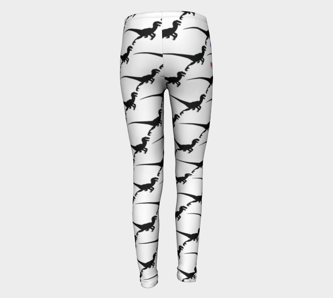 TR Raptors Patterned Youth Leggings - White