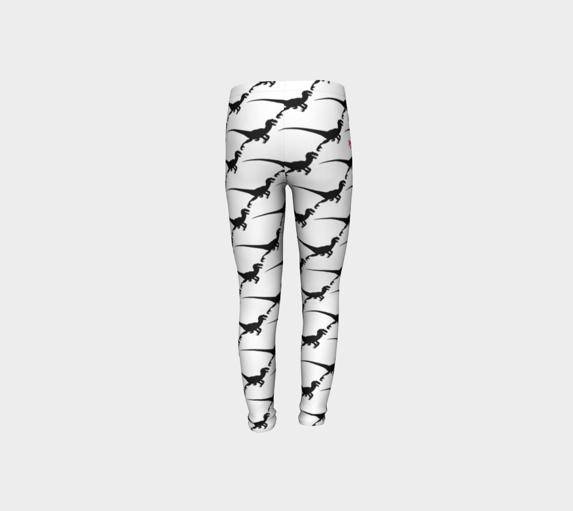 TR Raptors Patterned Youth Leggings - White