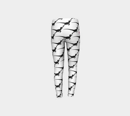 TR Raptors Patterned Youth Leggings - White