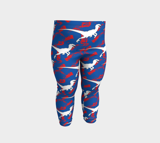 TR Raptors Patterned Baby Leggings - Blue