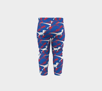 TR Raptors Patterned Baby Leggings - Blue
