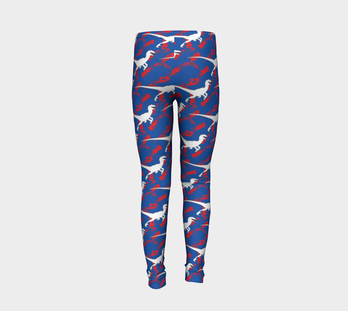 TR Raptors Patterned Youth Leggings - Blue