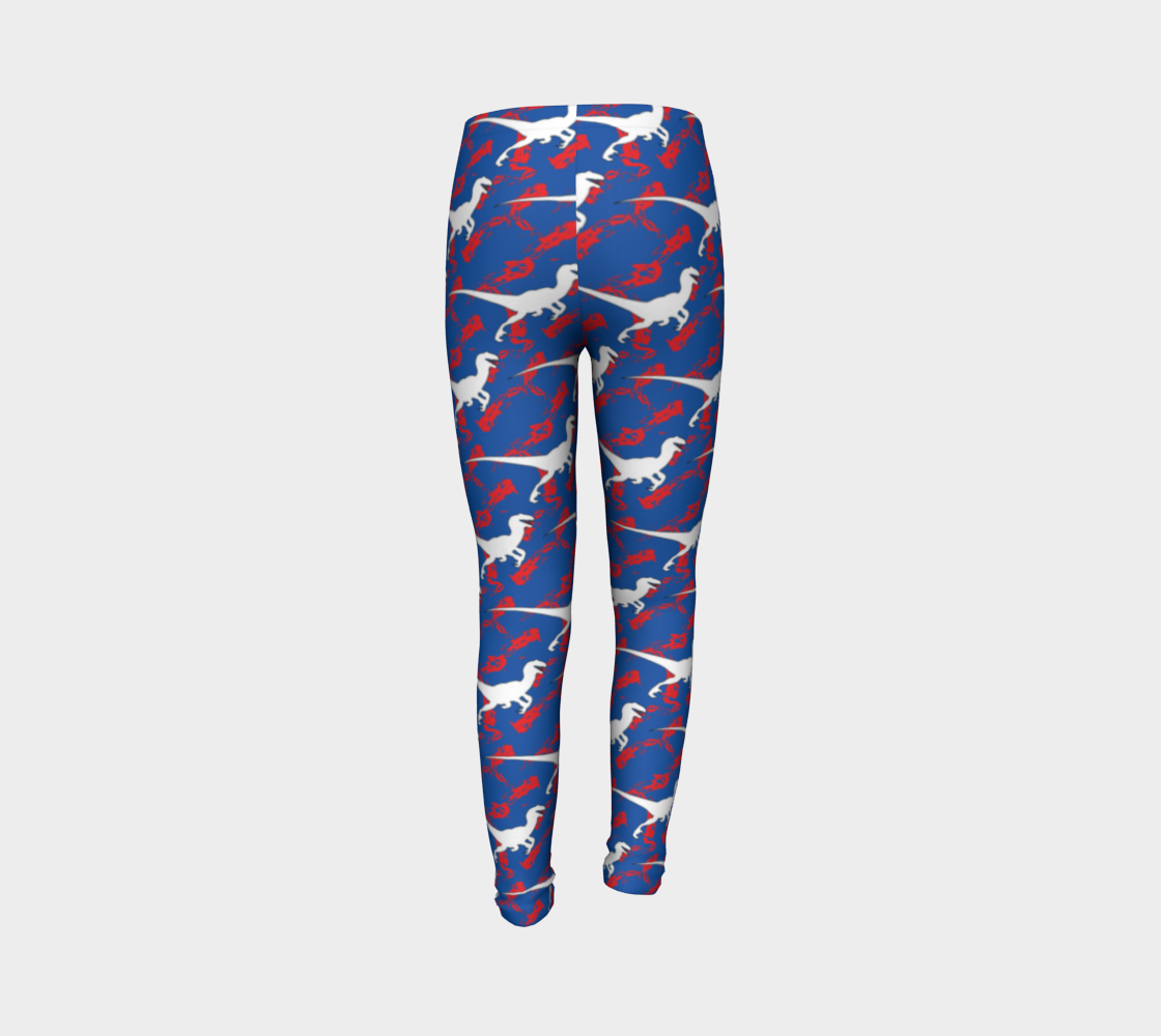 TR Raptors Patterned Youth Leggings - Blue