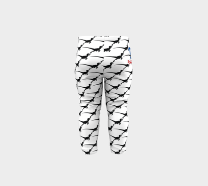 TR Raptors Patterned Baby Leggings - White
