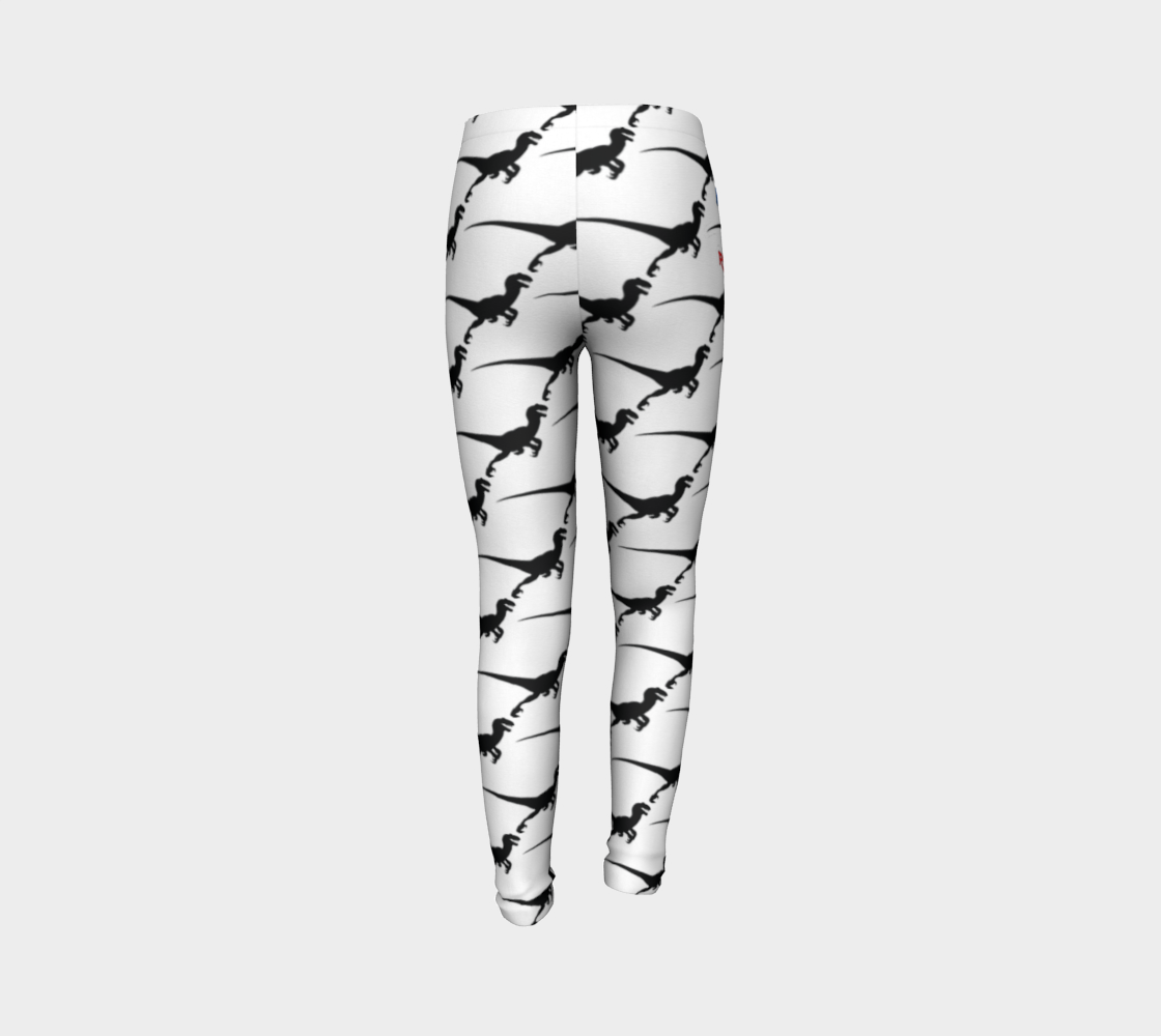 TR Raptors Patterned Youth Leggings - White