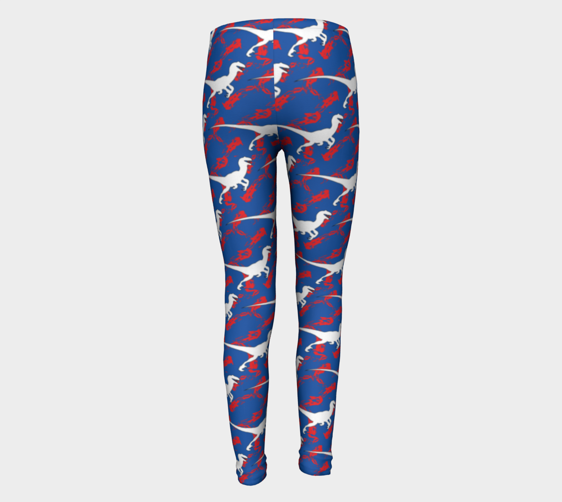 TR Raptors Patterned Youth Leggings - Blue