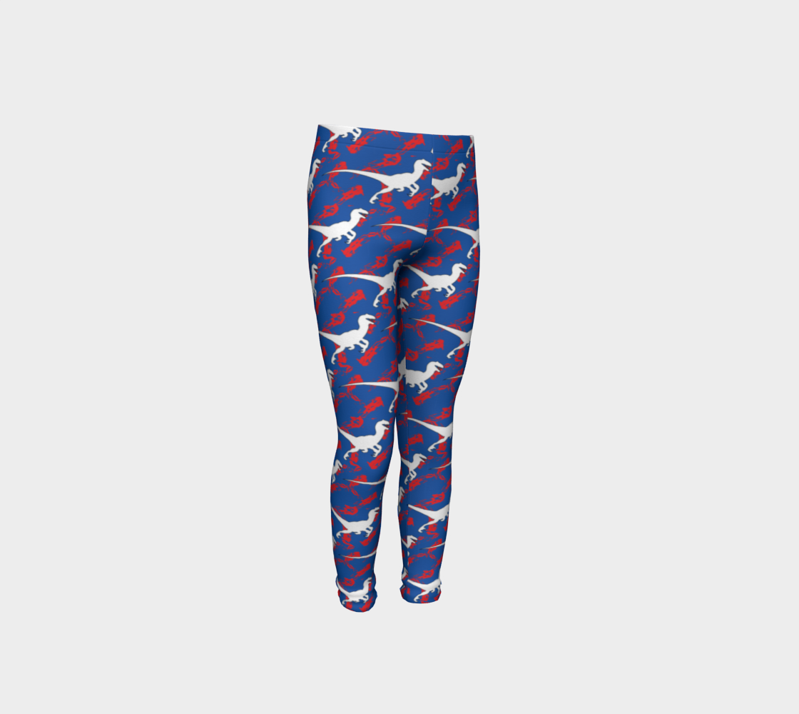 TR Raptors Patterned Youth Leggings - Blue