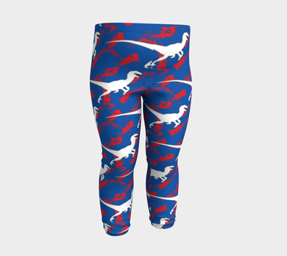TR Raptors Patterned Baby Leggings - Blue