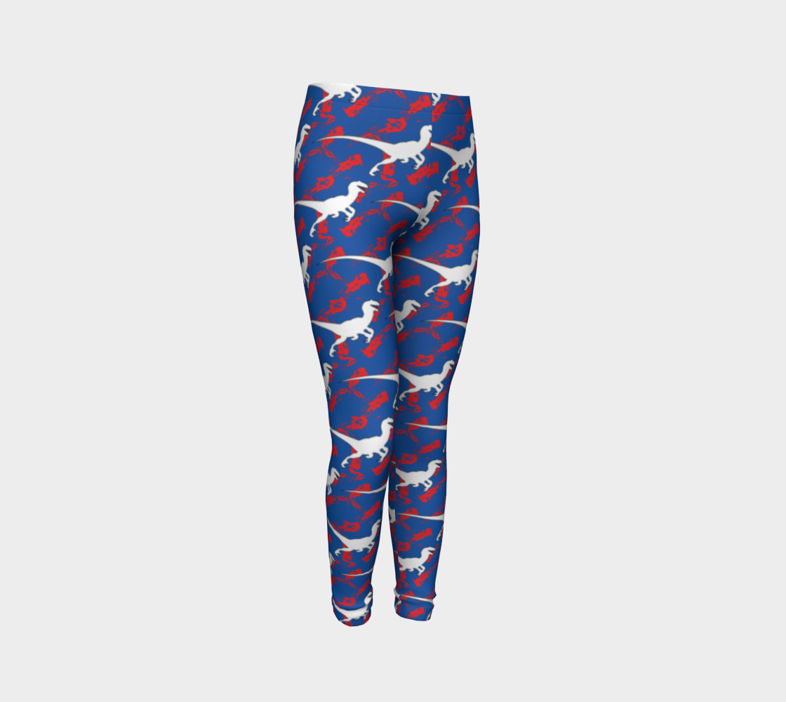 TR Raptors Patterned Youth Leggings - Blue