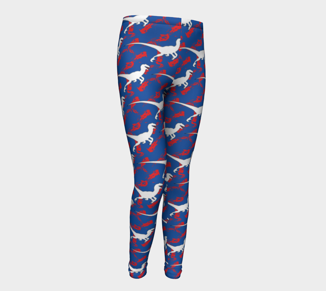 TR Raptors Patterned Youth Leggings - Blue