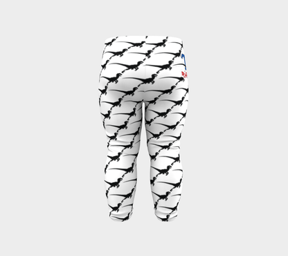 TR Raptors Patterned Baby Leggings - White