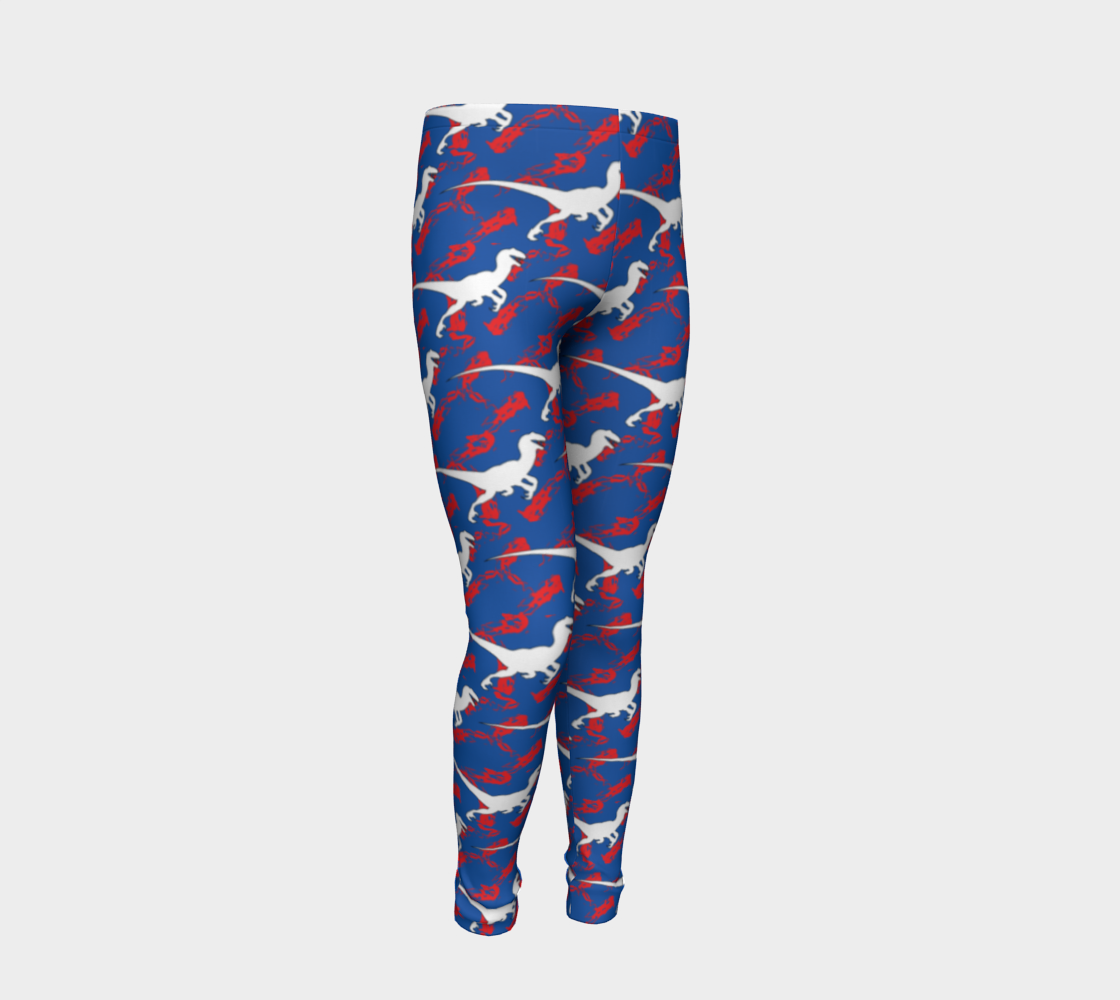 TR Raptors Patterned Youth Leggings - Blue