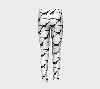 TR Raptors Patterned Youth Leggings - White
