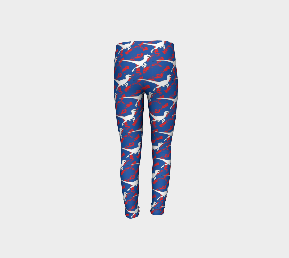 TR Raptors Patterned Youth Leggings - Blue