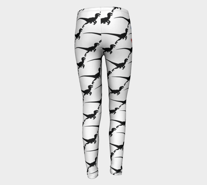 TR Raptors Patterned Youth Leggings - White